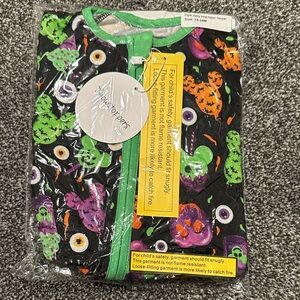 Kids Halloween Pajamas - Black and Green
